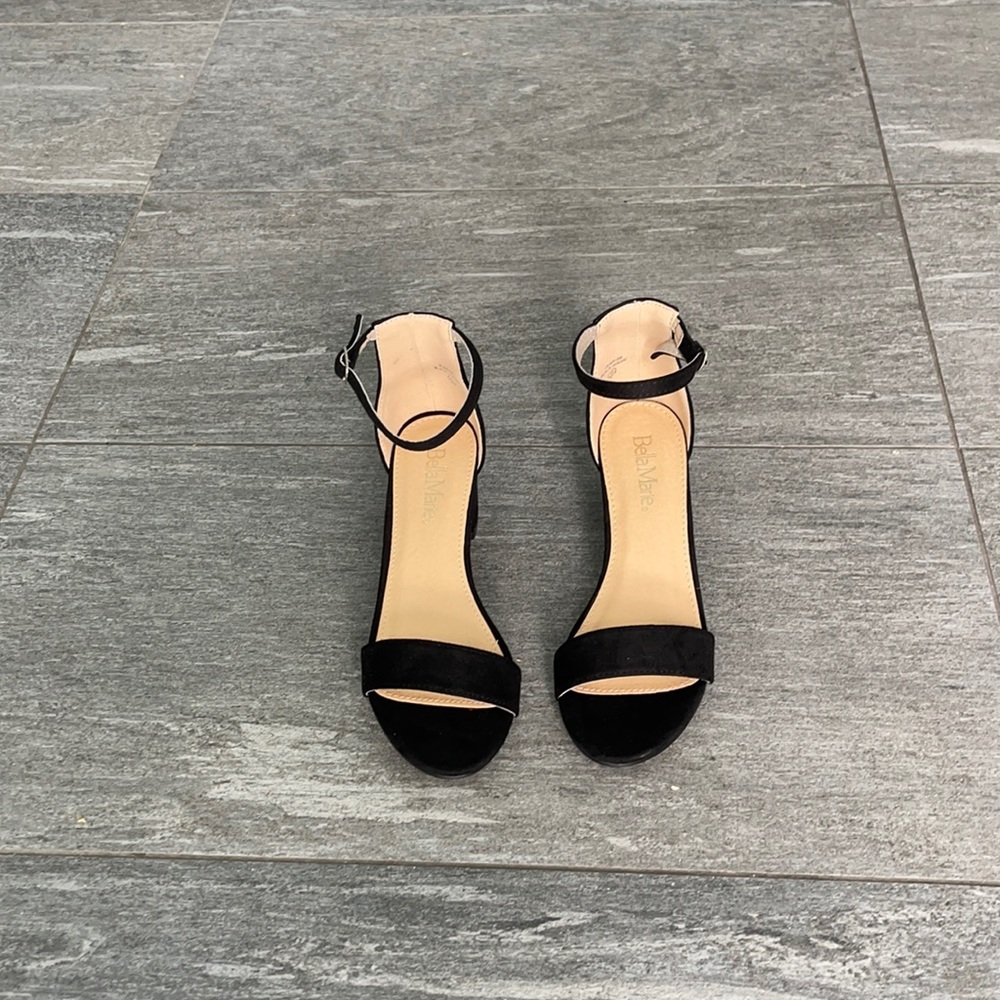 Sandals. Black Suede. 6 M. Brand New.